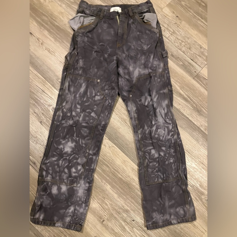 Tie dyed grey jeans